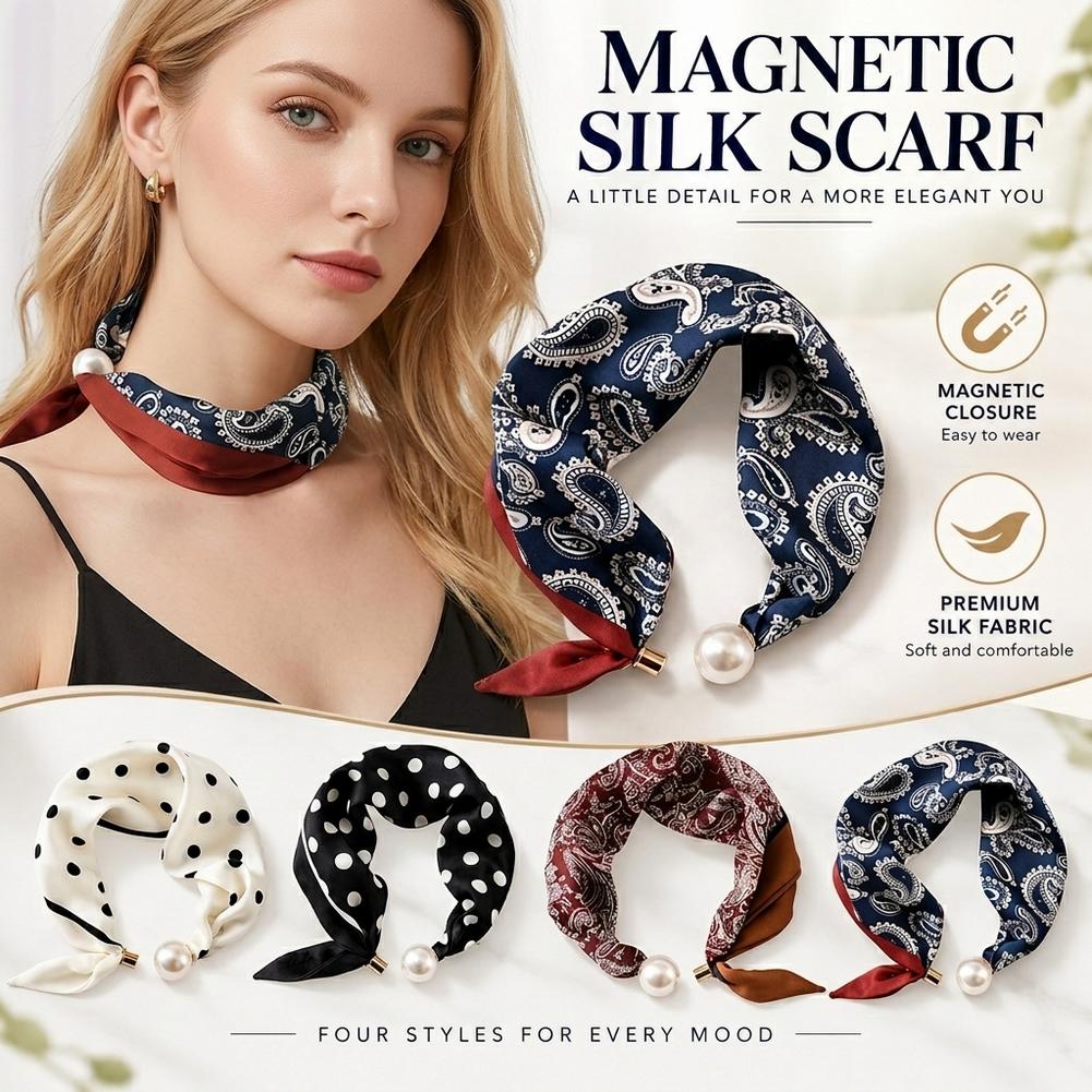 Pearl Buckle Silk Scarf Printe - Silk Blouse recension och pris