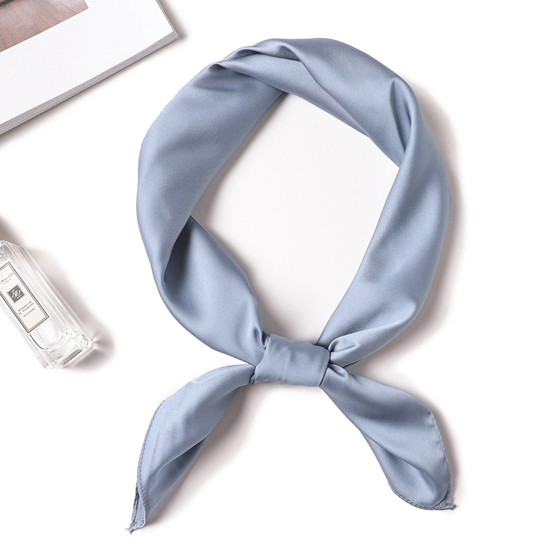 70cm Pure-color Scarf Female I - Silk Blouse recension och pris