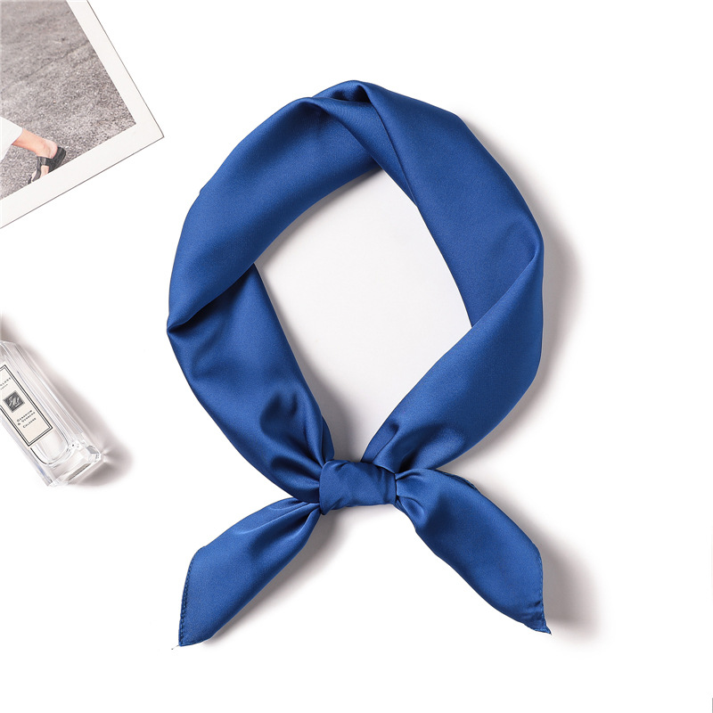 70cm Pure-color Scarf Female I - Silk Blouse recension och pris