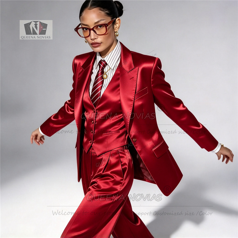Elegant Women Suit Satin Singl - Womens Blazer recension och pris