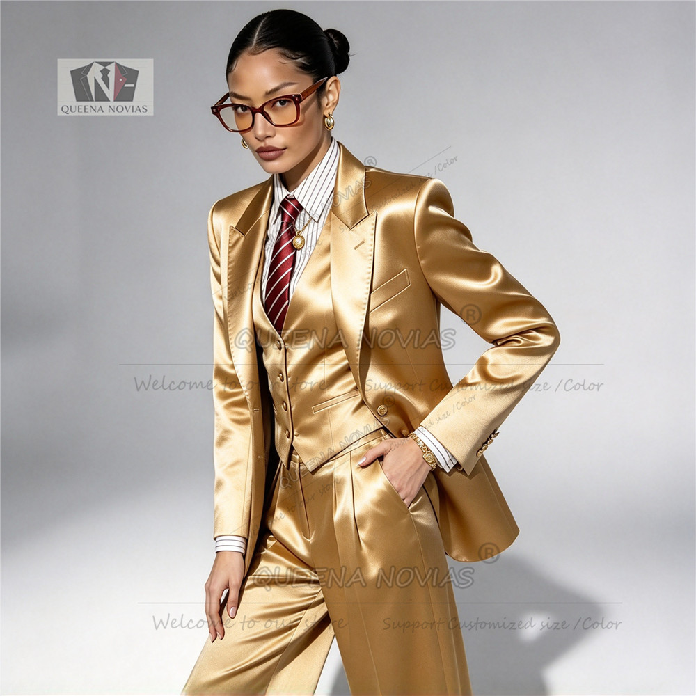 Elegant Women Suit Satin Singl - Womens Blazer recension och pris