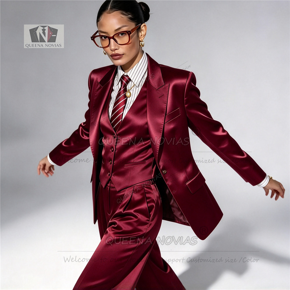 Elegant Women Suit Satin Singl - Womens Blazer recension och pris