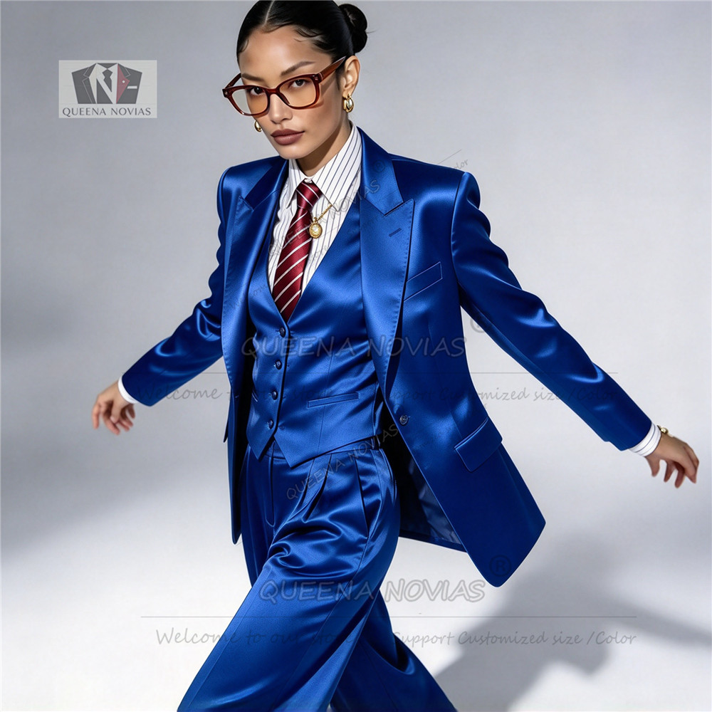 Elegant Women Suit Satin Singl - Womens Blazer recension och pris