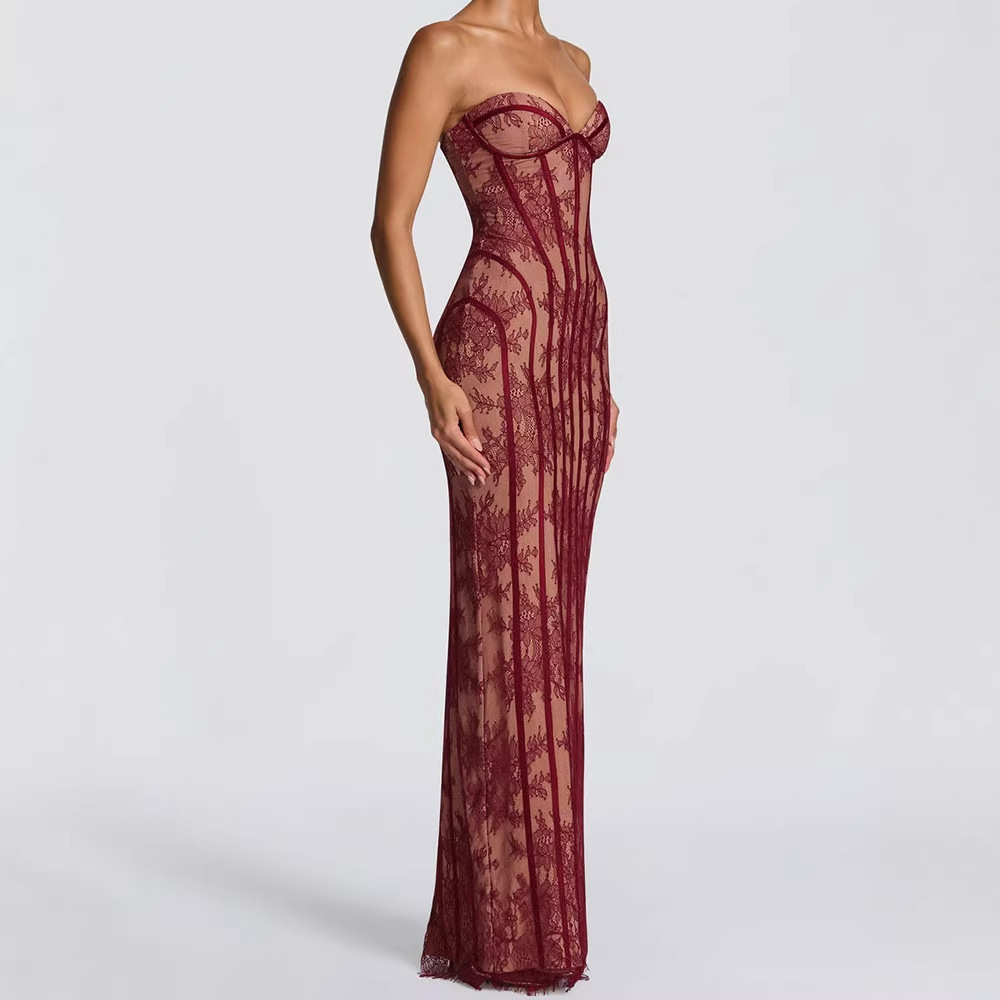 Strapless Bodycon Maxi Dress f - Evening Gown recension och pris