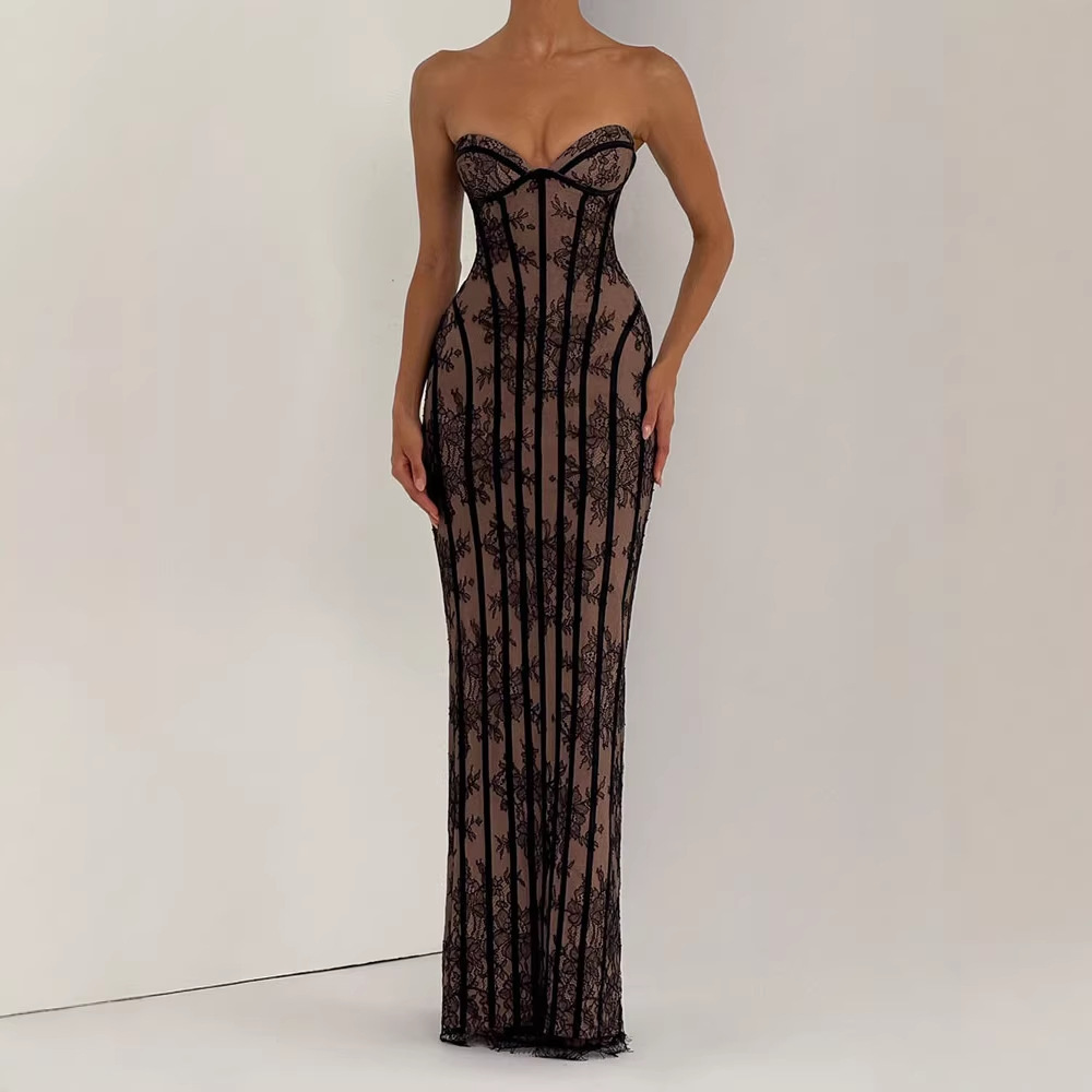 Strapless Bodycon Maxi Dress f - Evening Gown recension och pris